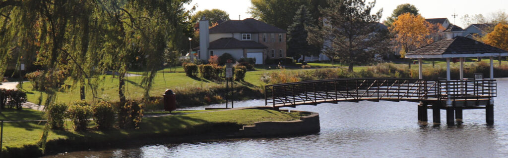 Park District Water and Gazebo