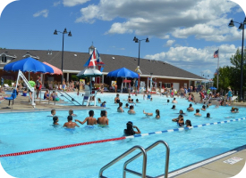 Swimmers at the waterpark