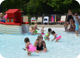 Swimming in the kid pool