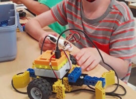 image of lego robotics car