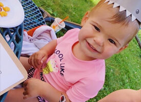 little girl smiling