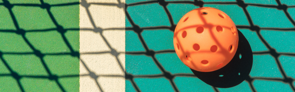 pickleball on court