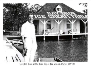 old picture of the Ray Brothers Ice cream shop on Diamond Lake