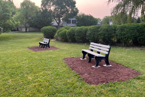 benches at Maurice Noll Park